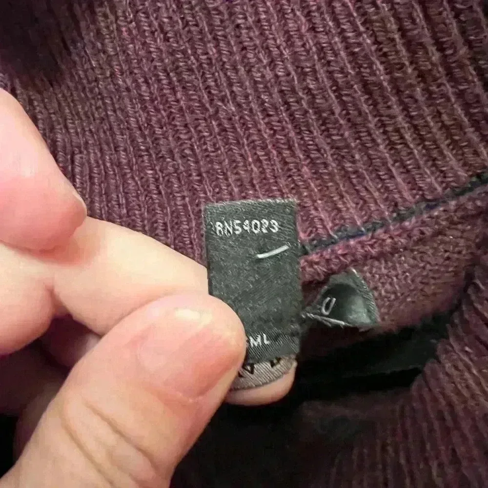 Banana Republic Factory Shawl Collar Sweater Burgundy Size large